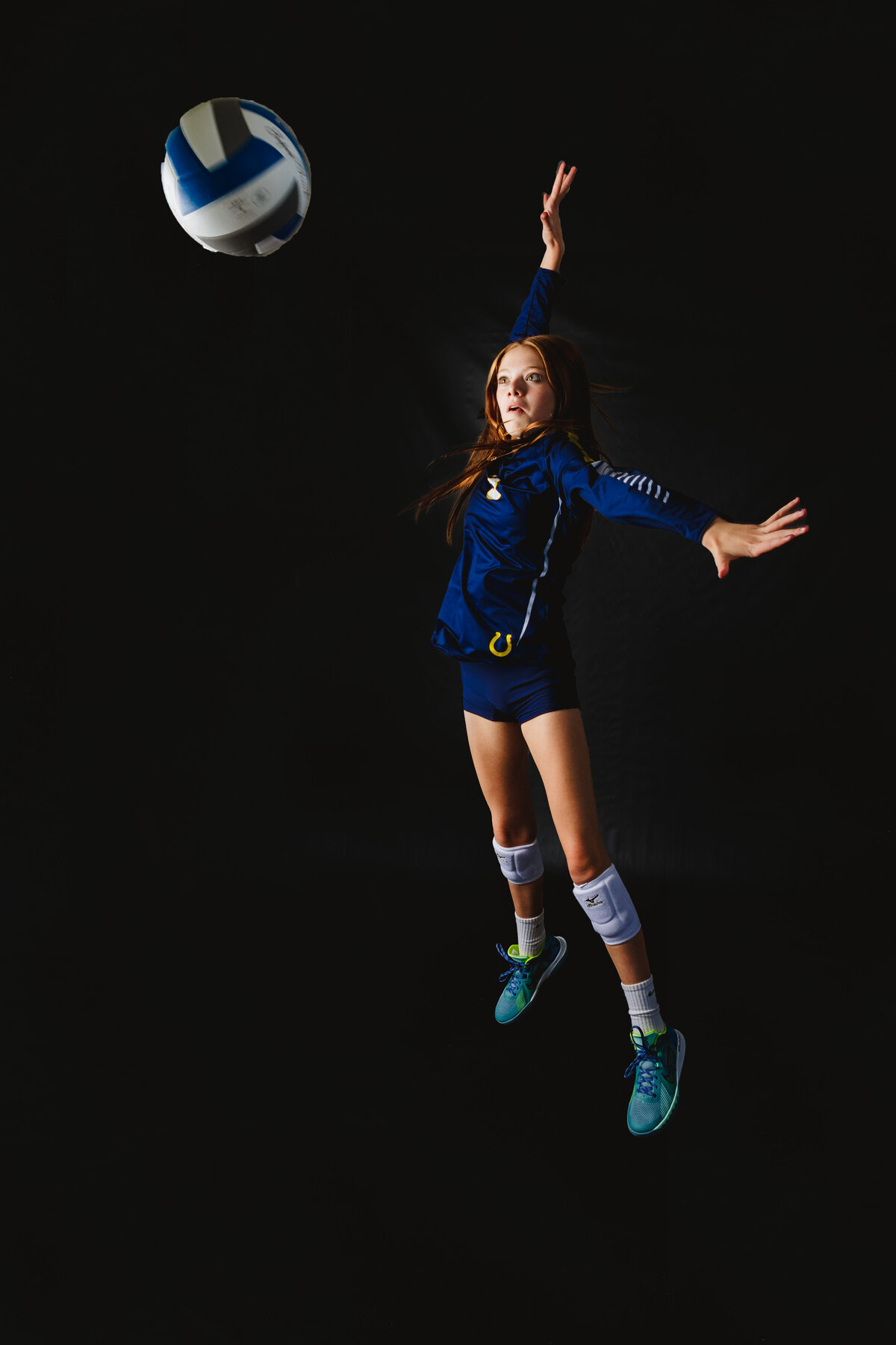 Central-PA-Senior-Photographer-Volleyball-Female-Jumping-serve-Cedar-Cliff