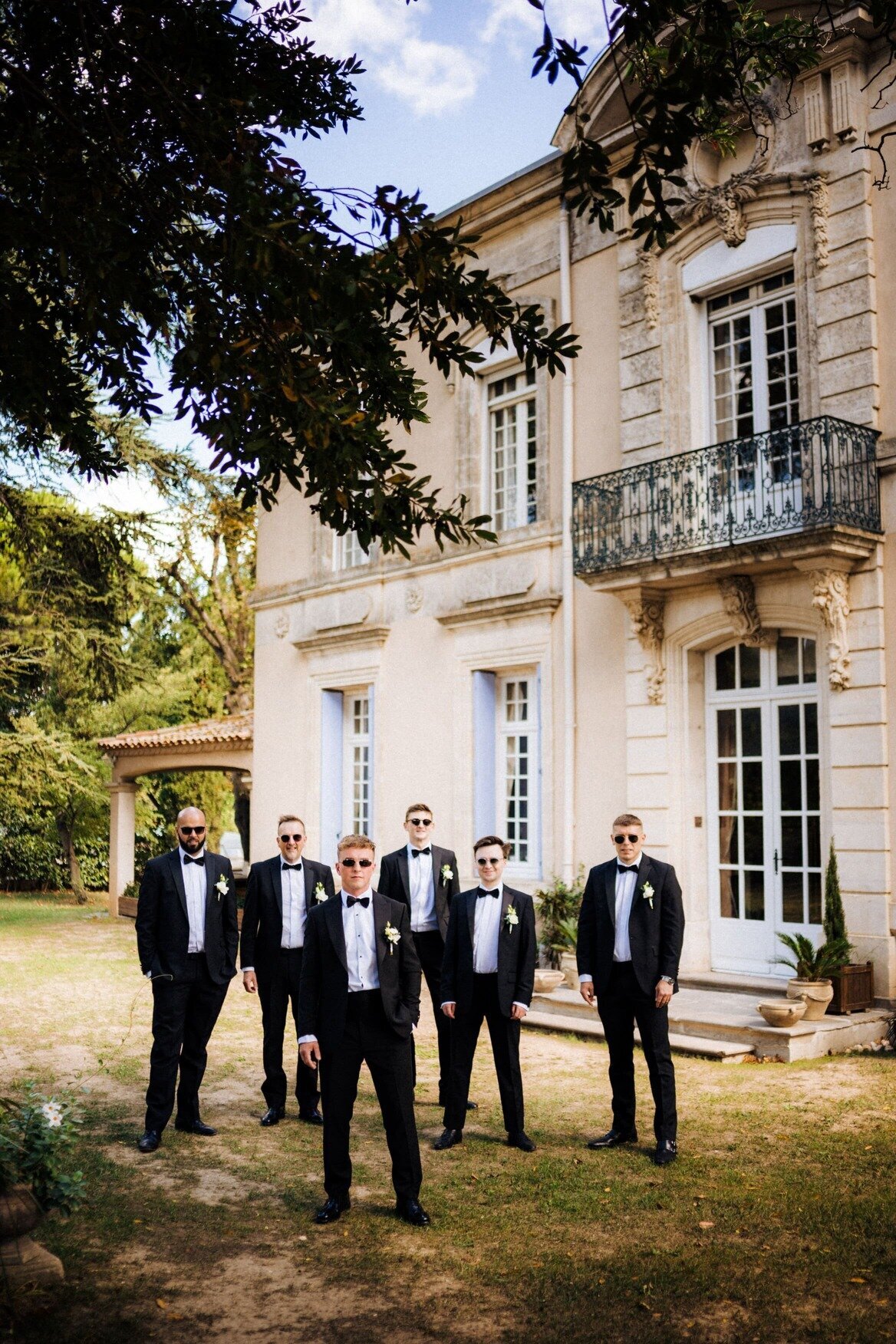 groom-with-groomsmen-french-chateau-gardens1