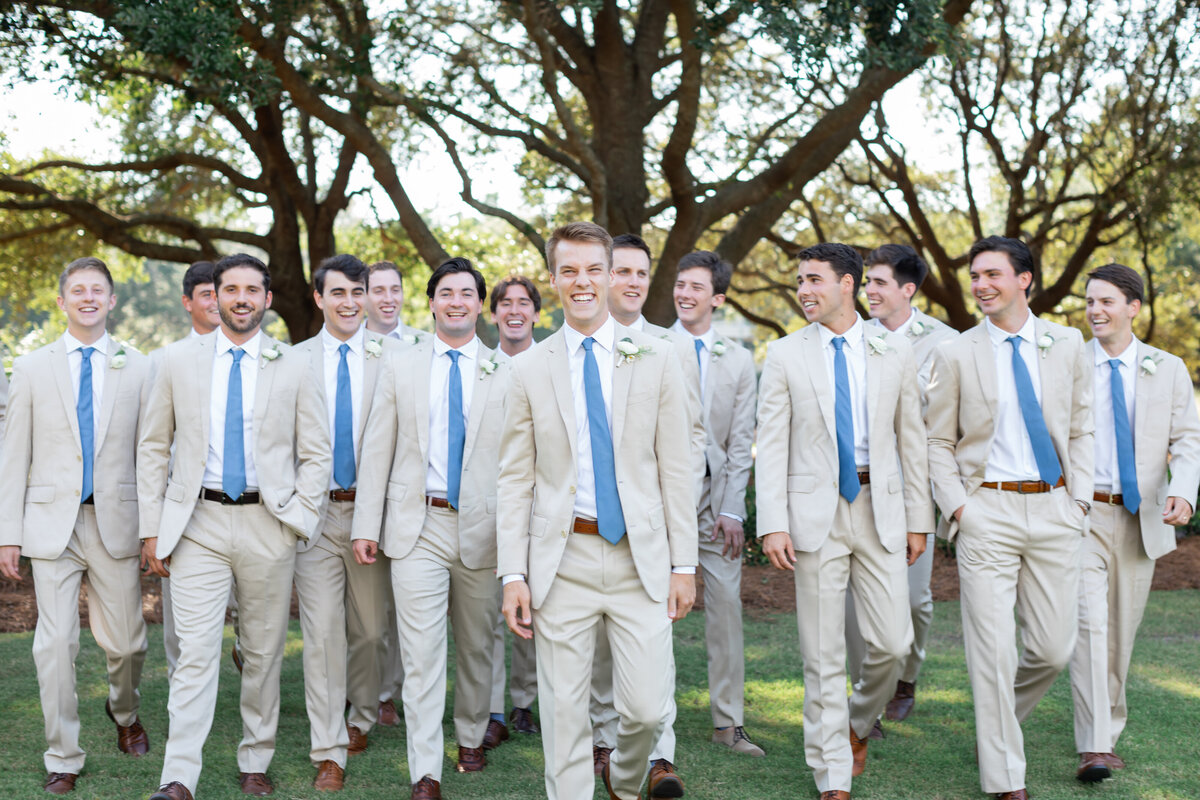 luxury-wedding-groomsmens-blue-tie