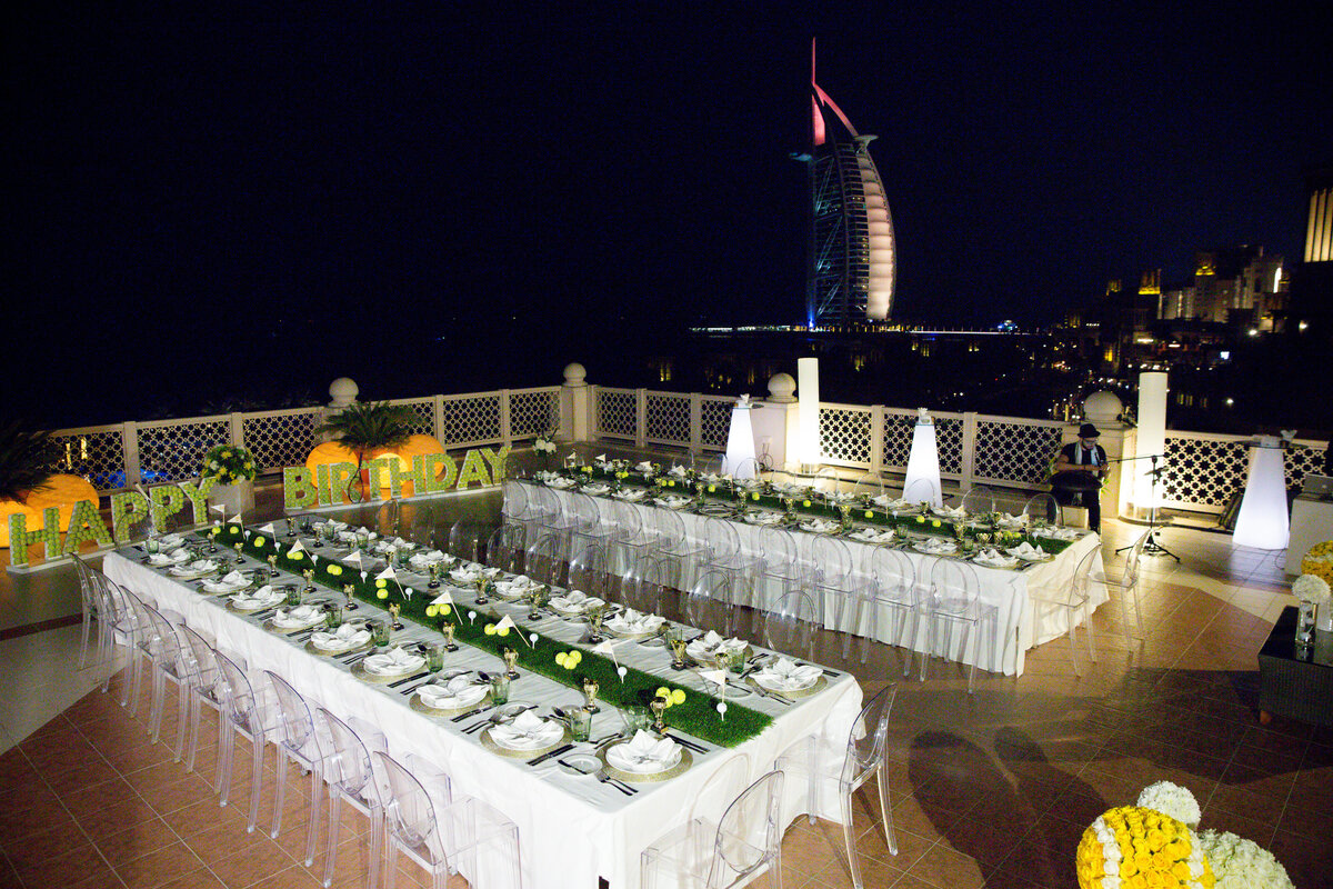 Luxury Destination Birthday Planner Dubai -2 tables with view  copy