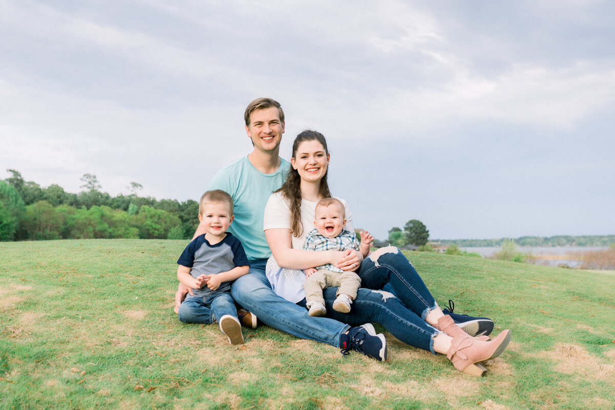 Austin Texas Family photo in a field.