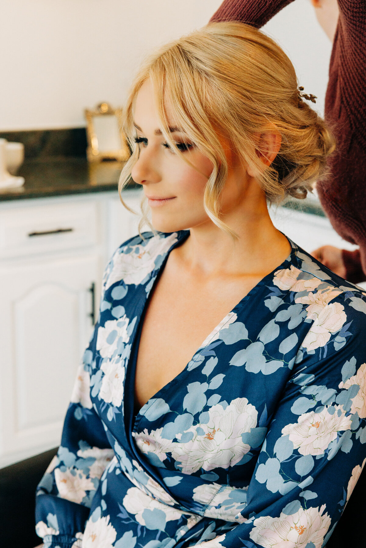 Bride getting ready photo at private home in Missoula, MT