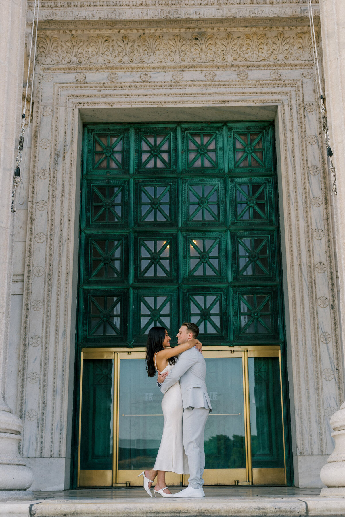 Sunset Engagement Photo at Chicago's Museum Campus