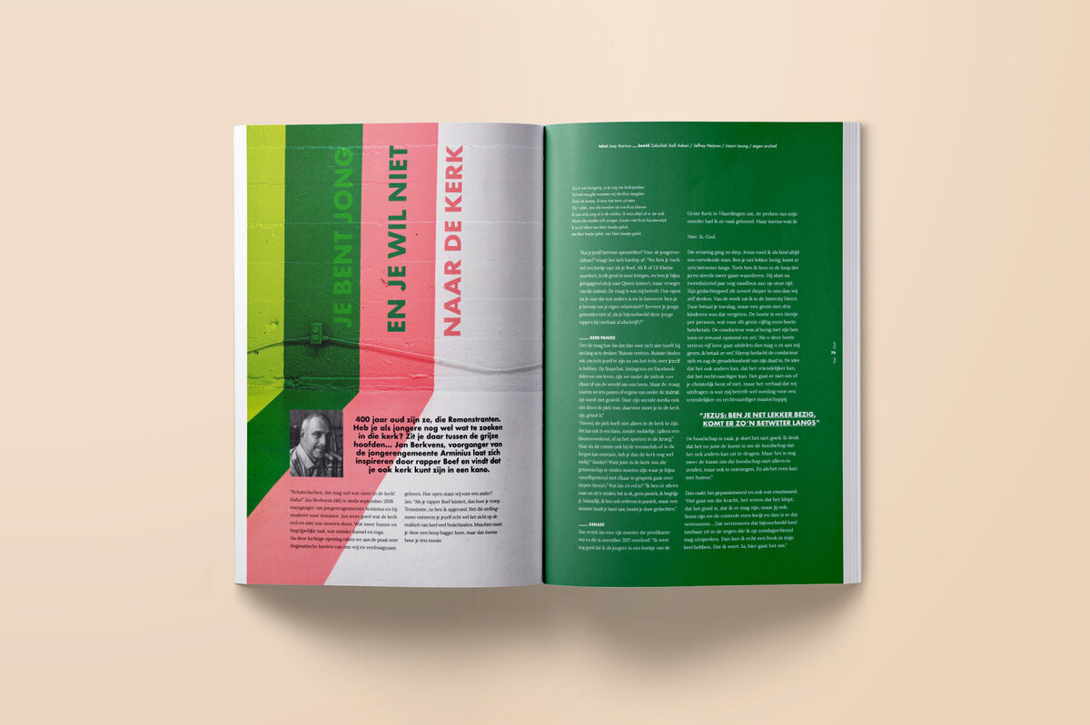 Jubileum magazine Get Out! ontwikkelt de Remonstranten. Begeleiding, productie, redactie en ontwerp magazine door Bladkamer.