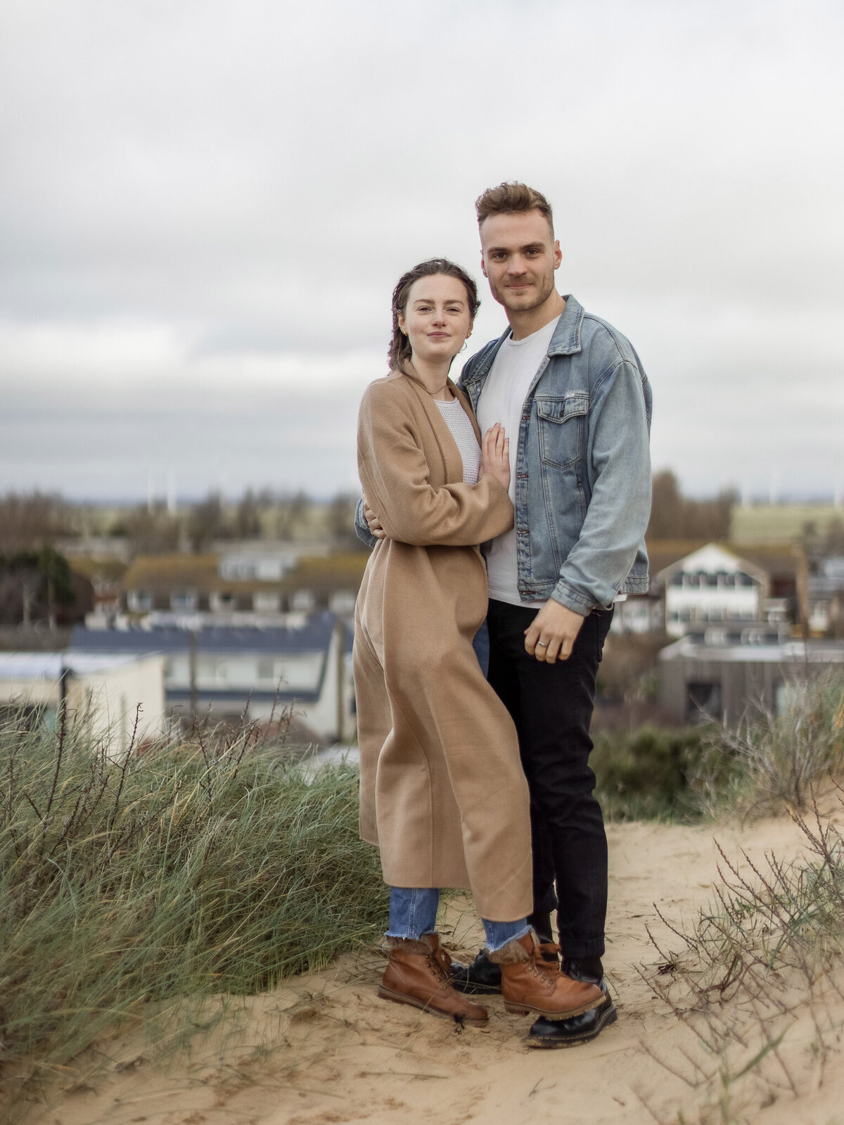 Kayla Stoate Photography Couple Beach Smiling Editorial Fashion Love Story East Sussex _92A9755-Edit