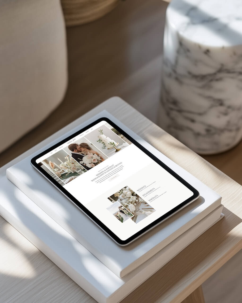 Mockup of Showit website template for photographers