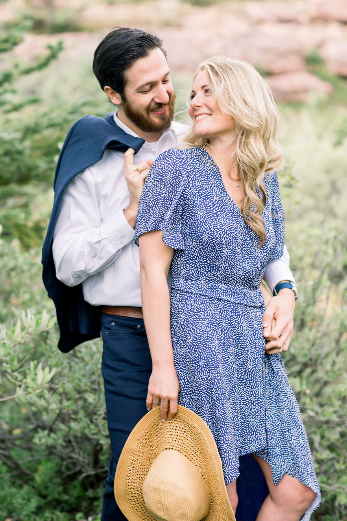 Portrait of engaged couple in outdoor Colorado session