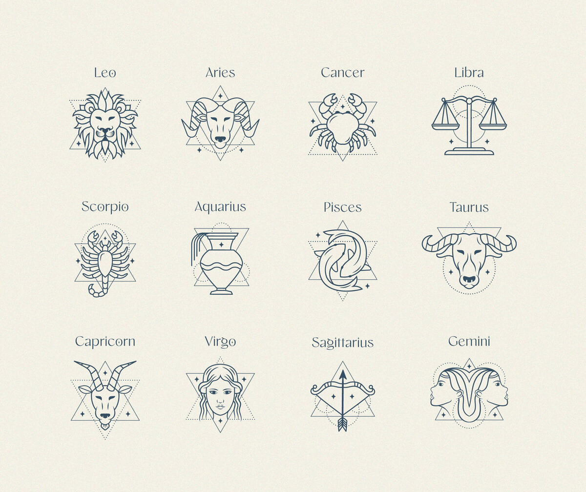 Custom Zodiac Icons for an Astrologer