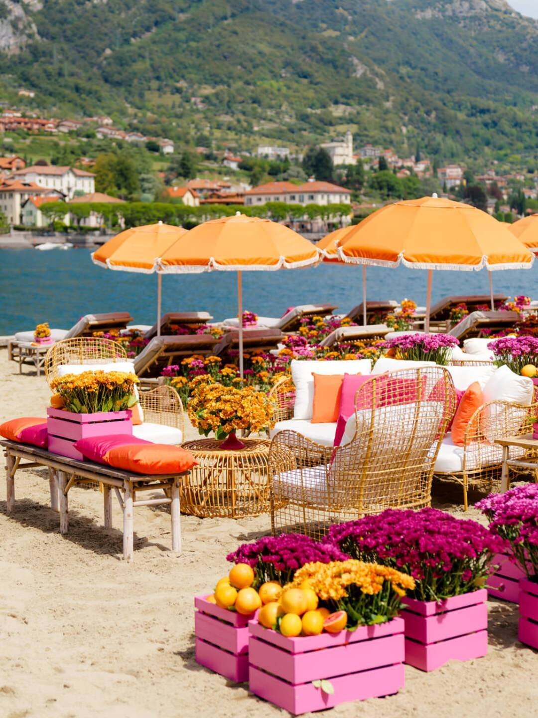 Lake Como Wedding Beach Party at @lidodilenno Alejandra Poupel2