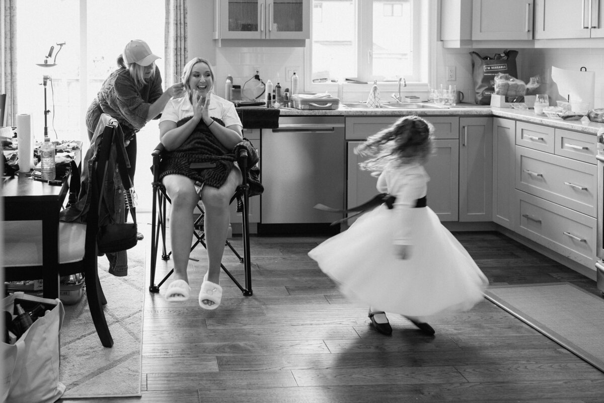 flower girl twirling