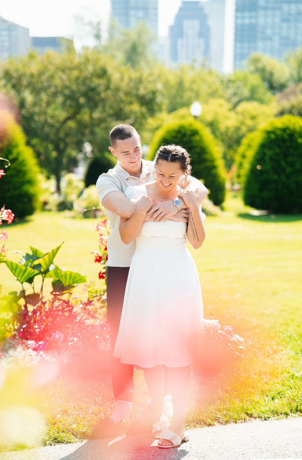 Beacon Hill engagement session in Boston featuring authentic, candid moments of the couple.