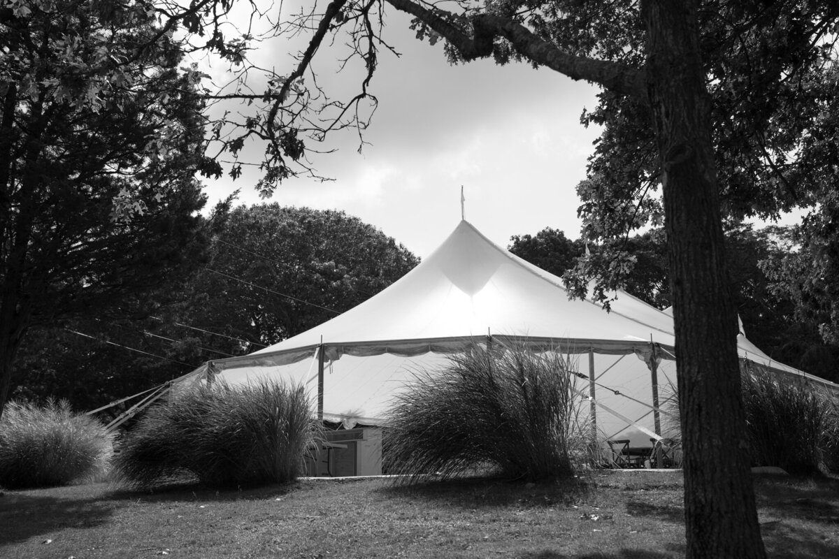 Tented reception in New York taken by film wedding photographer Shelby Ann Photos