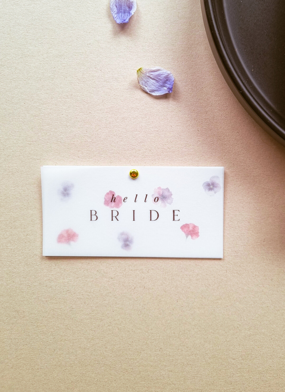 Floral Vellum Wedding Place Card