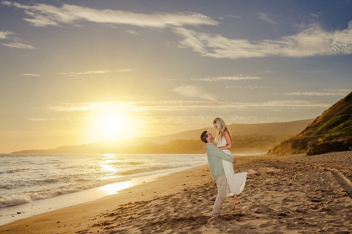 Beach Engagement Session at Sunset