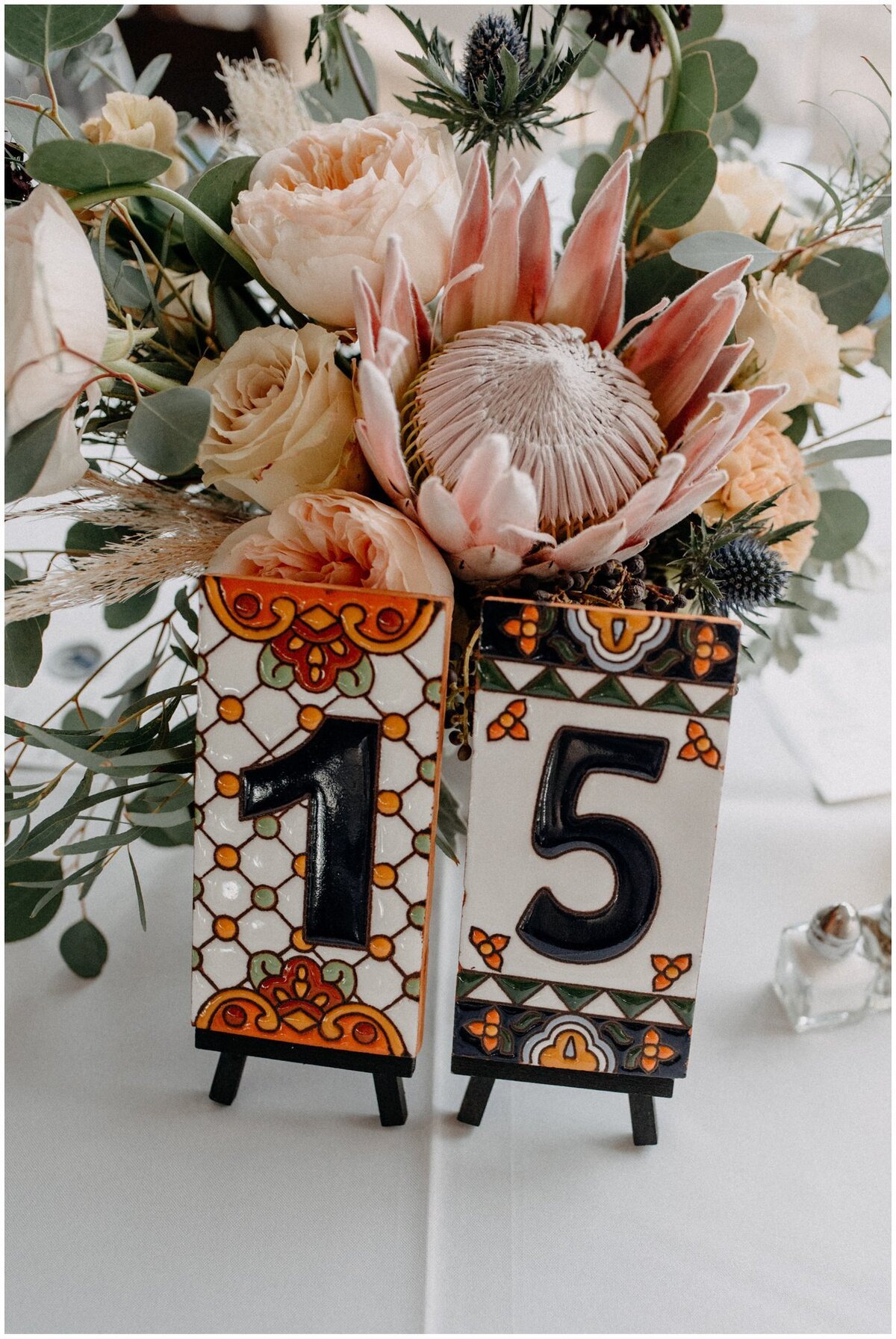 Mexican Tile Table Numbers