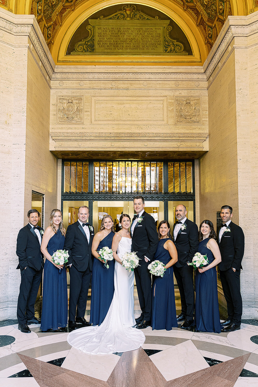 newlywed-and-wedding-party-london-house-hotel-chicago-hbicweddings