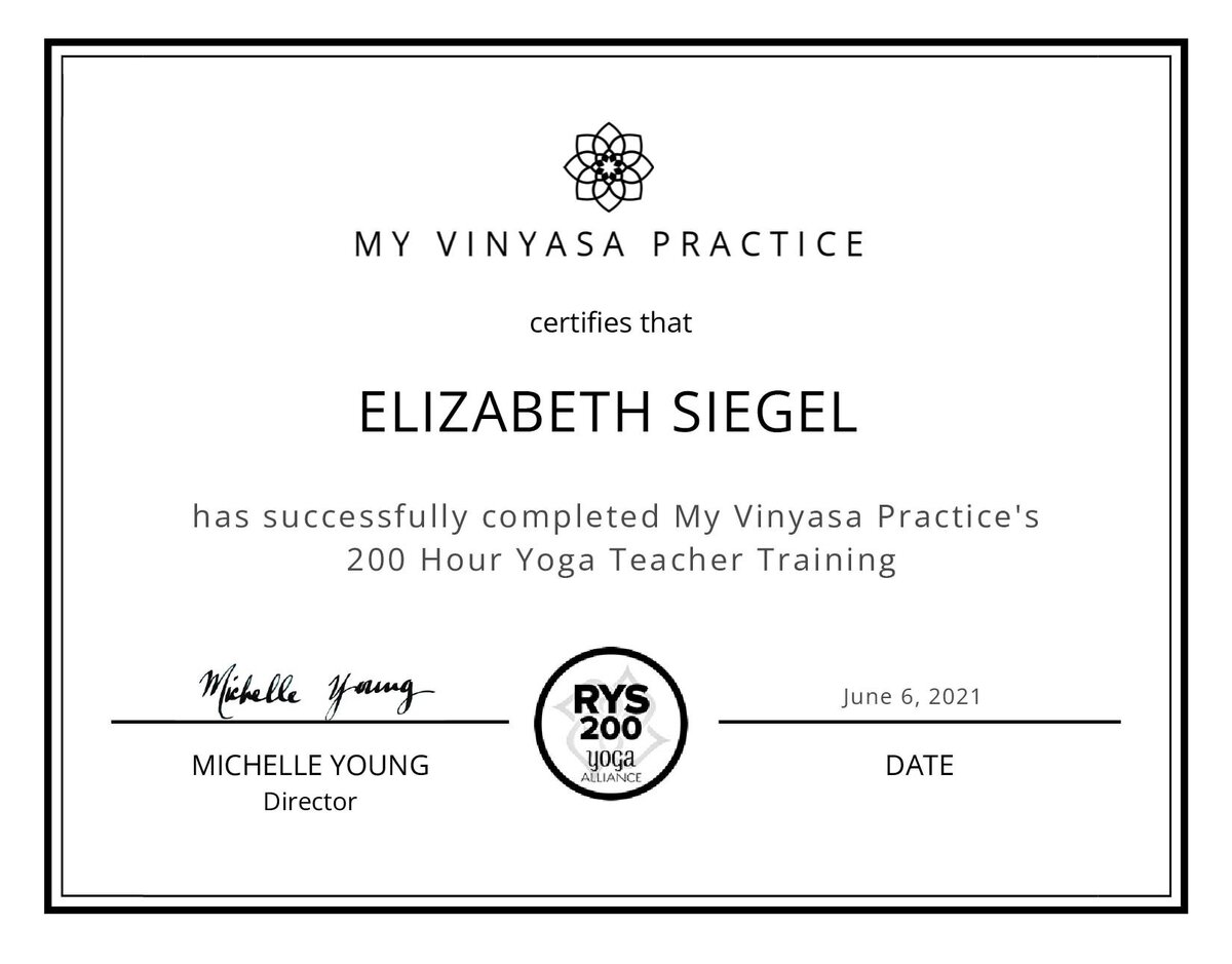 2021 Lizzie 200Hr Yoga RYS 200 Hour