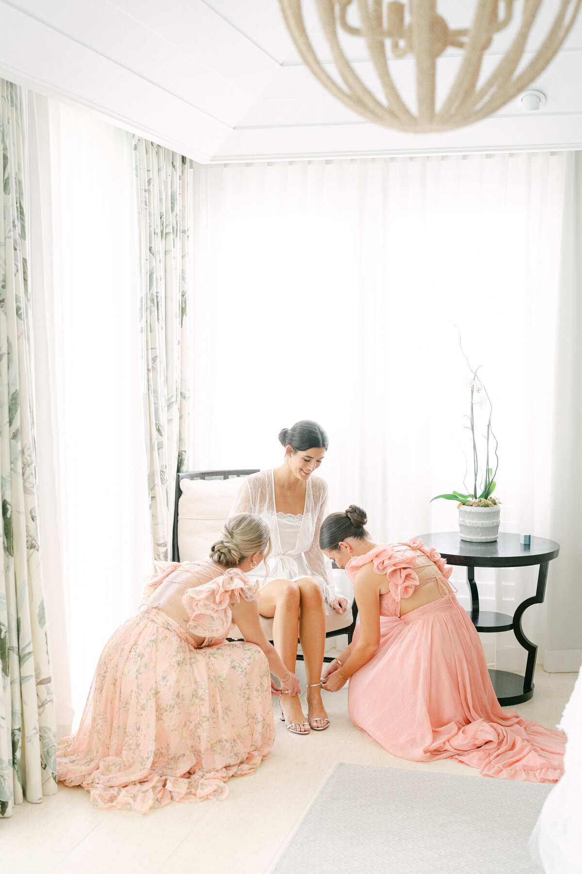 Bride getting ready at Rosewood Baha Mar,