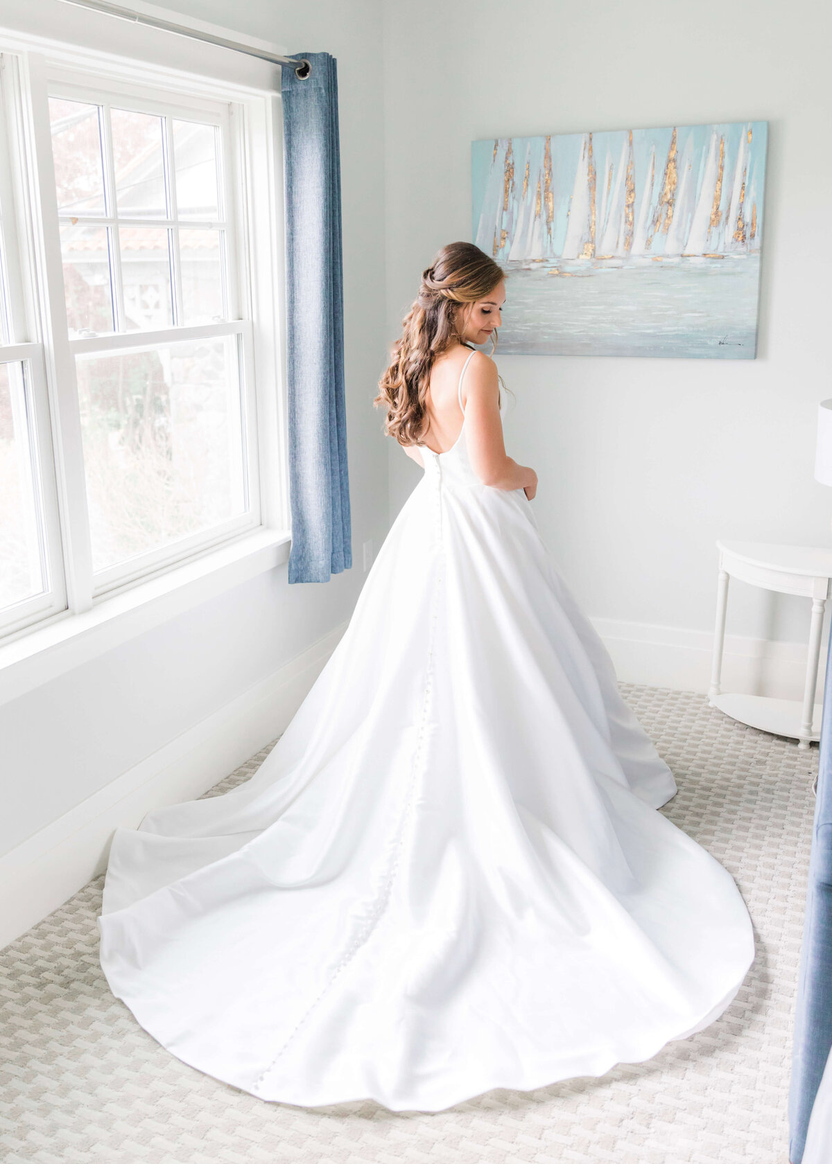 classic bridal gown - York Harbor Inn Wedding (57)