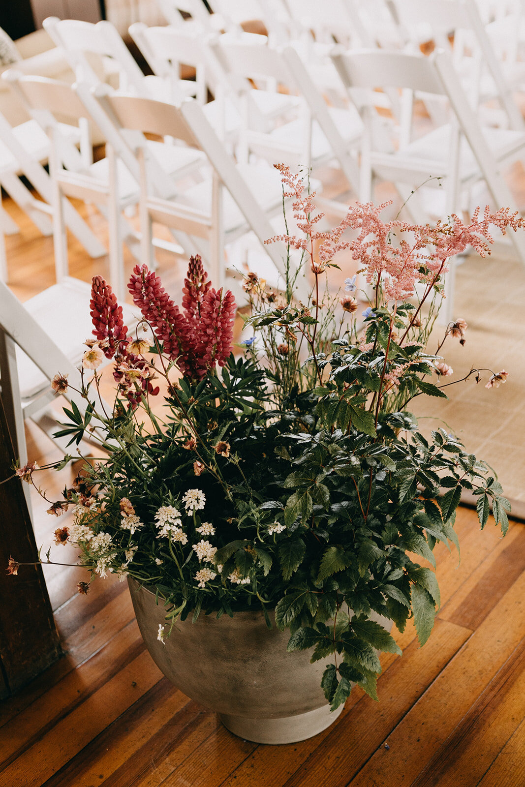 Florals for Maine wedding ceremony