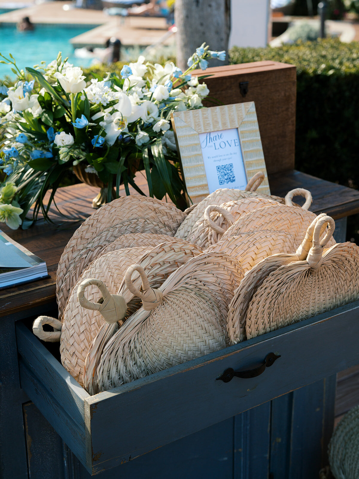 Wedding Decor Fans, Frames & Boxes | Westin Hilton Head Island Wedding | Hilton Head Island, South Carolina |  Wedding Decor Rentals  | Event Decor Rental | Trish Beck Events | Ashly McCoy Photography | Coastal Floral & Events