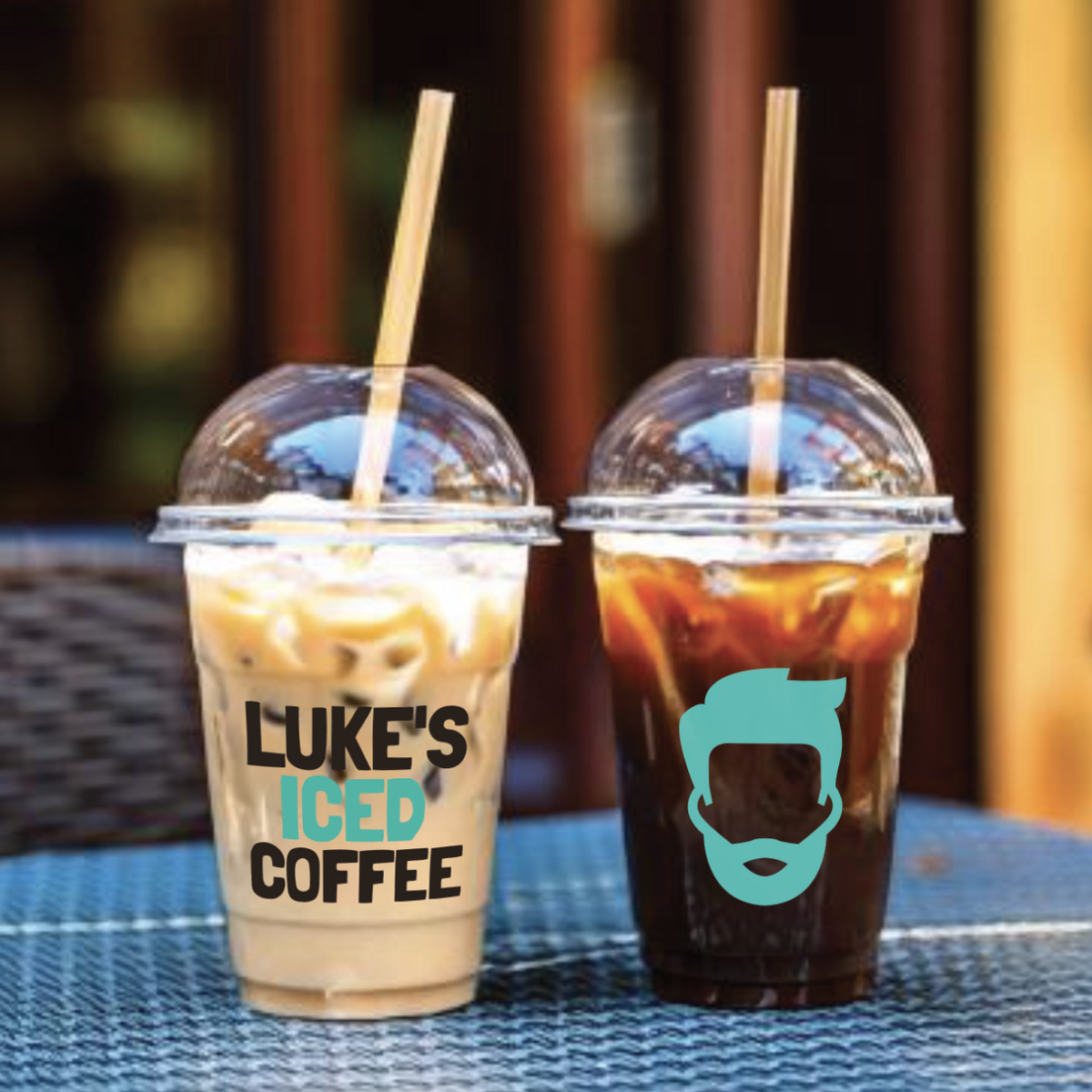 Luke's Iced Coffee double dome cups 