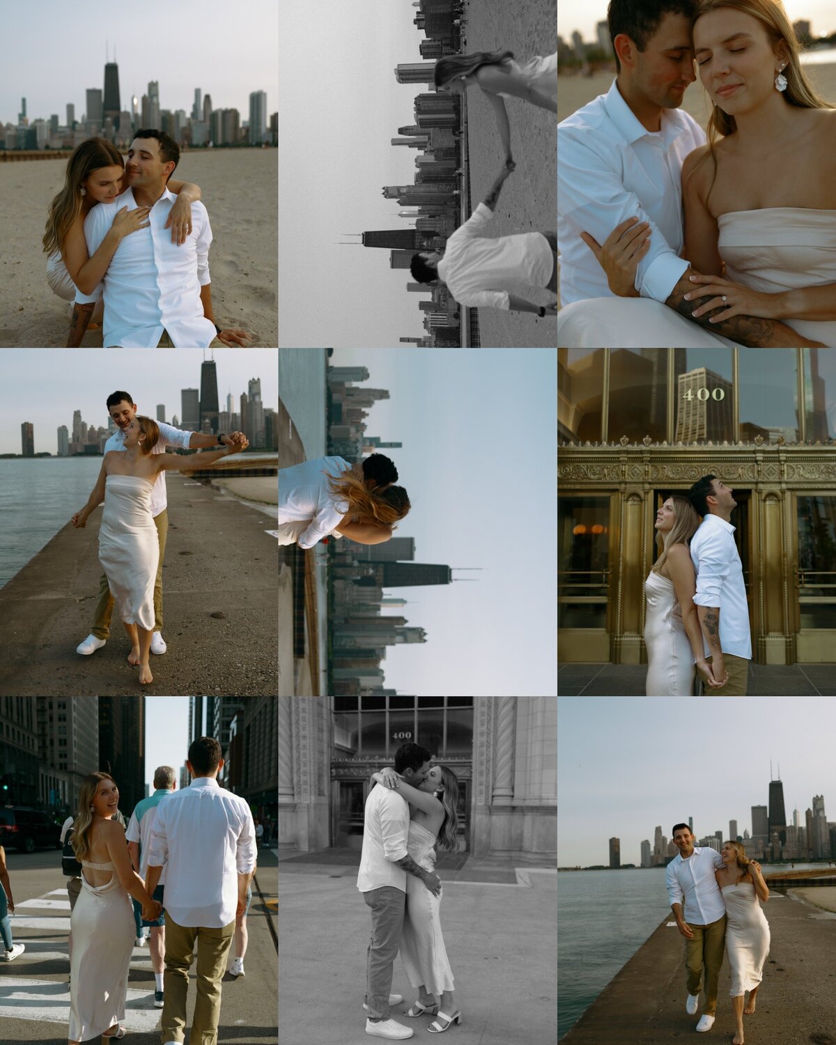 Chicago North Avenue Beach Couples Engagement Session