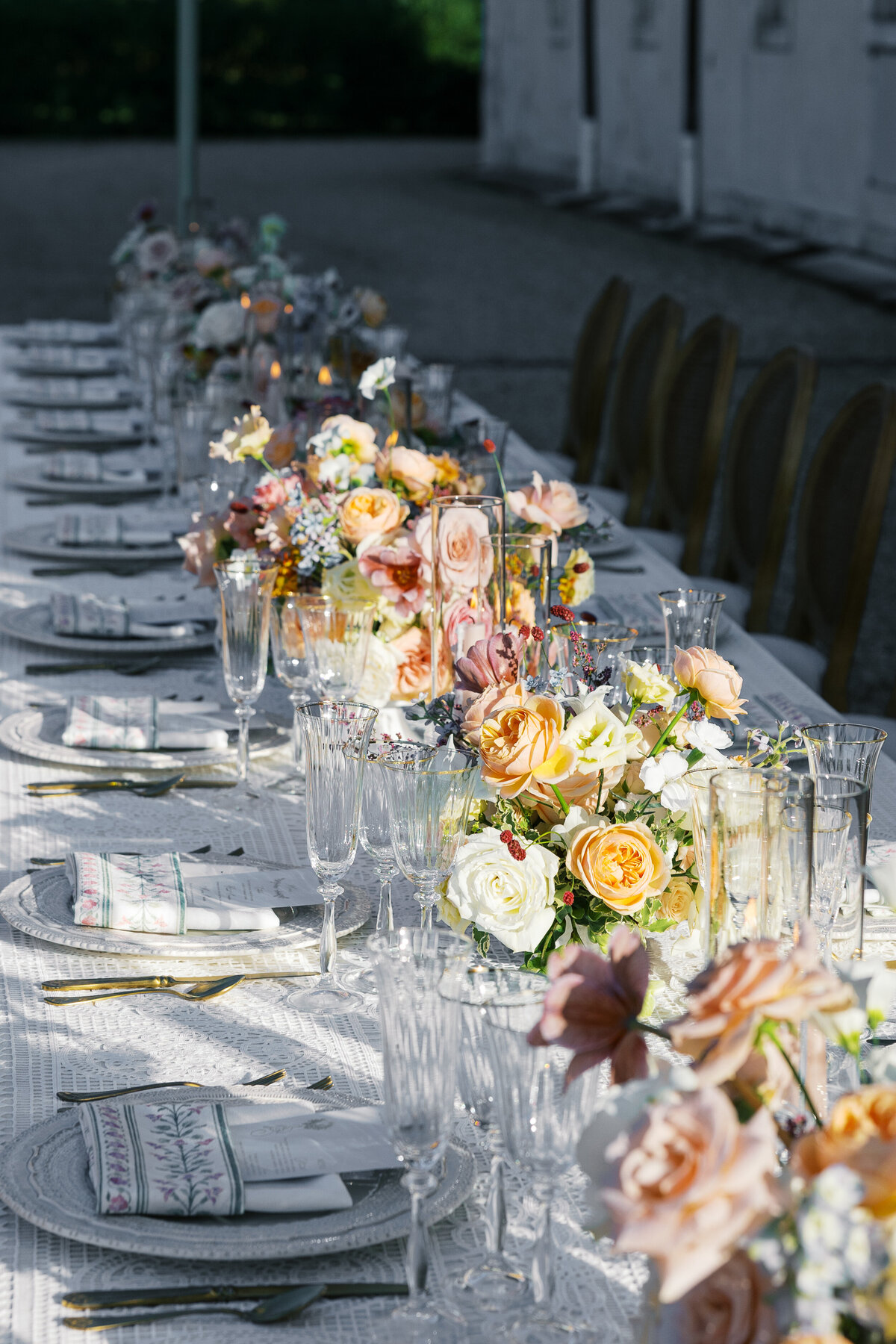 colorful france wedding florals at chateau de torreau