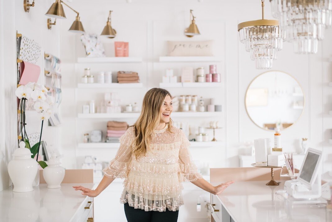 Sandra Bettina from Xo & Mane, a feminine boutique based in St. Albert, featured on the Brontë Bride Vendor Guide.