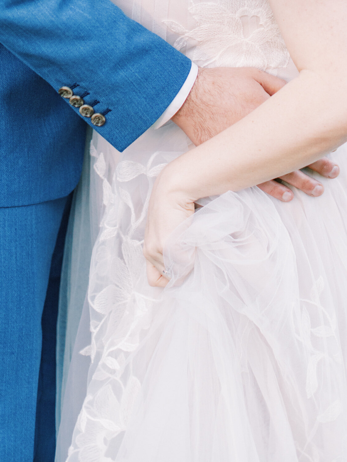 Detail shot of the bride's dress | BHLDN