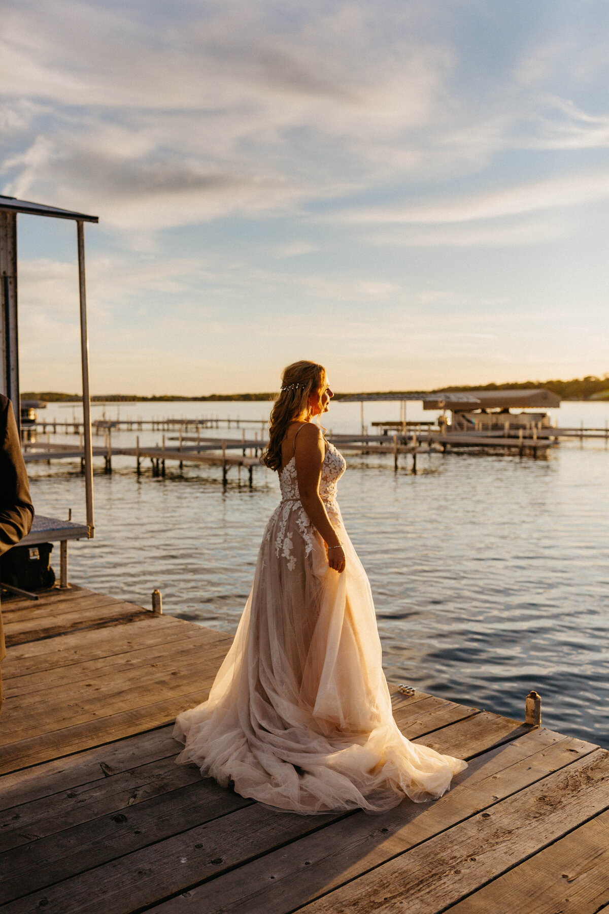 bride-looking-over-lake