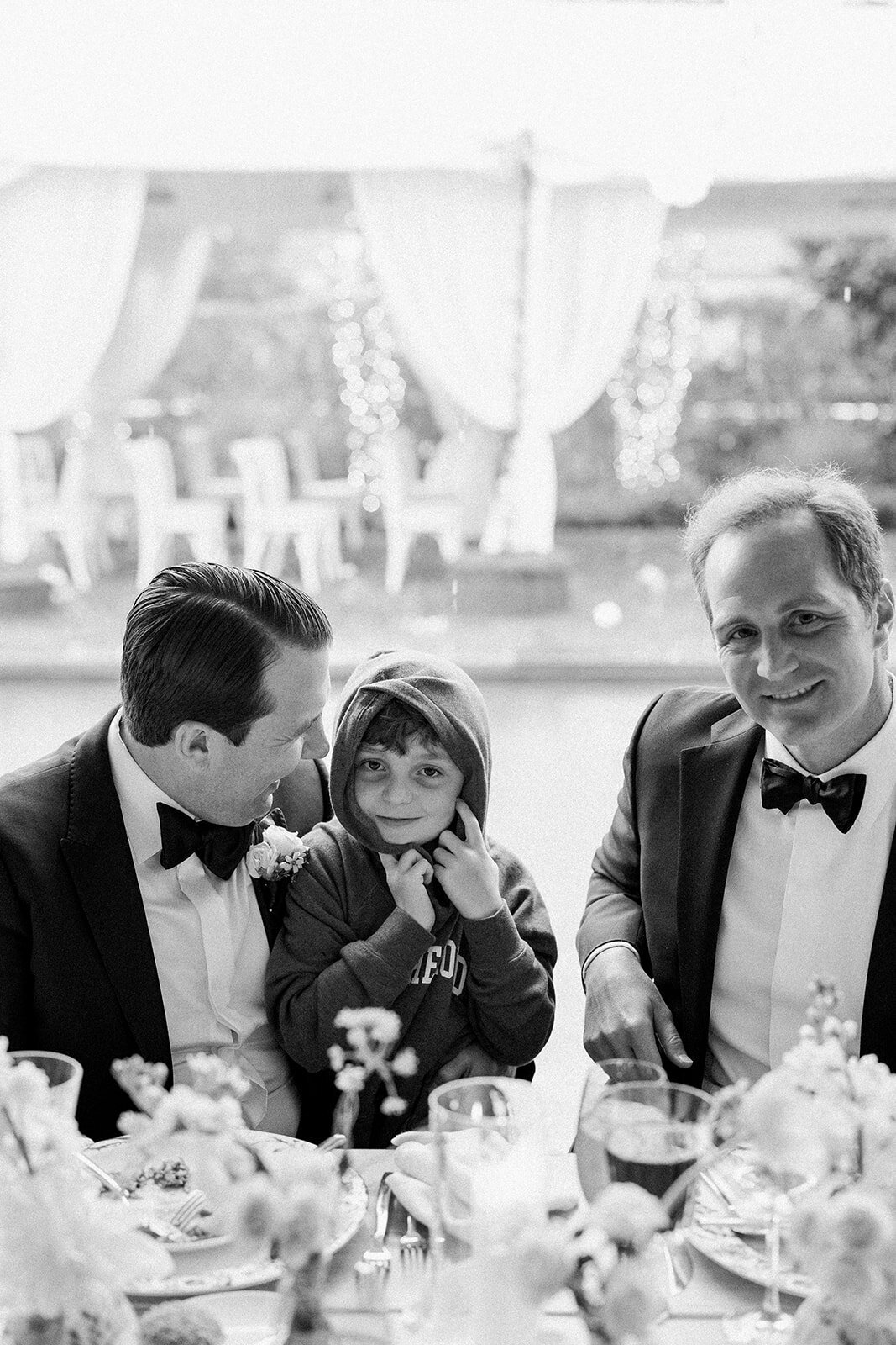 Groom With Children in Tuxedos