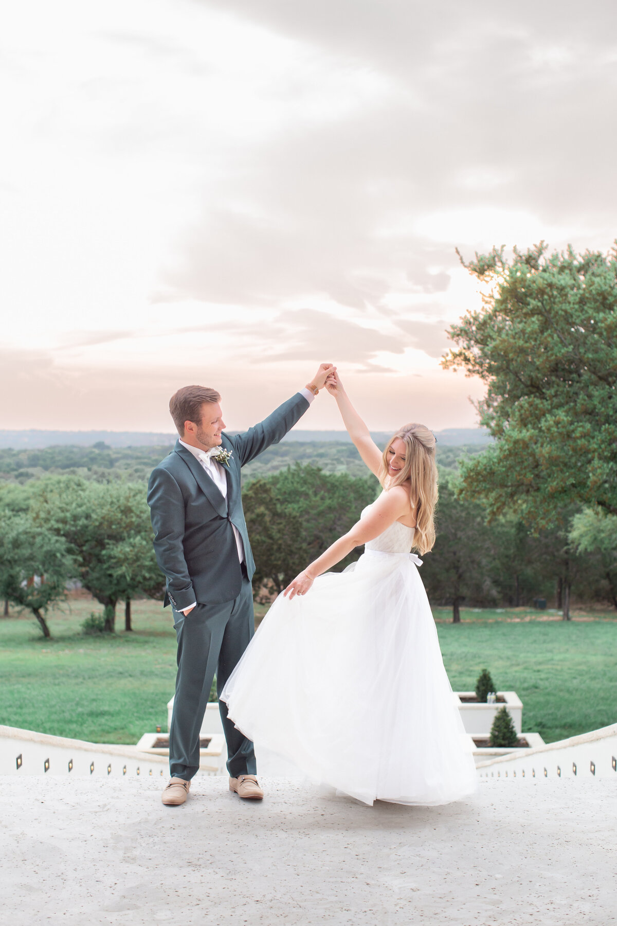 Sunset wedding portrait at The Arlo