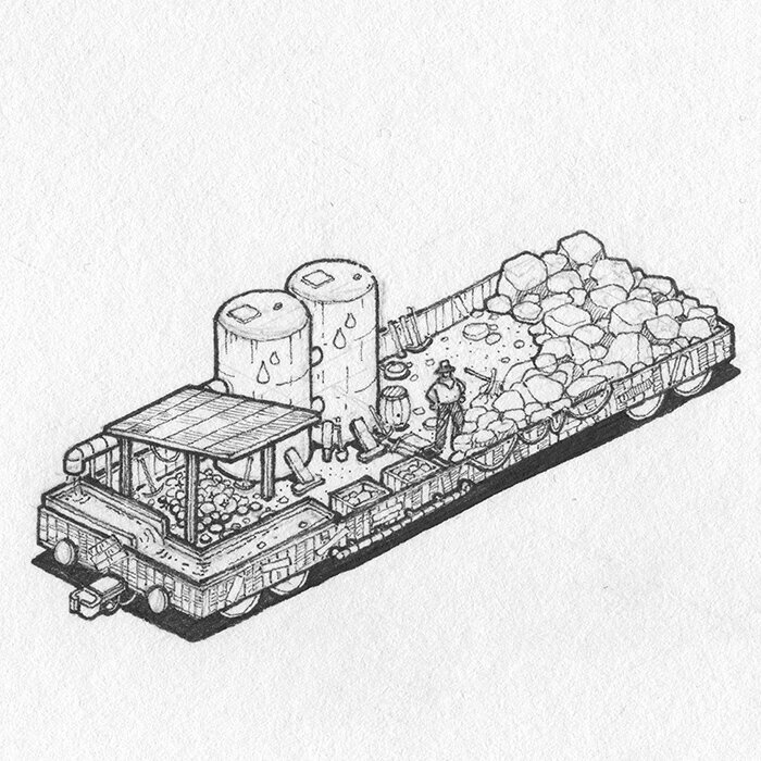 Pen and Ink Illustration of Inktober 2023 prompt: Golden