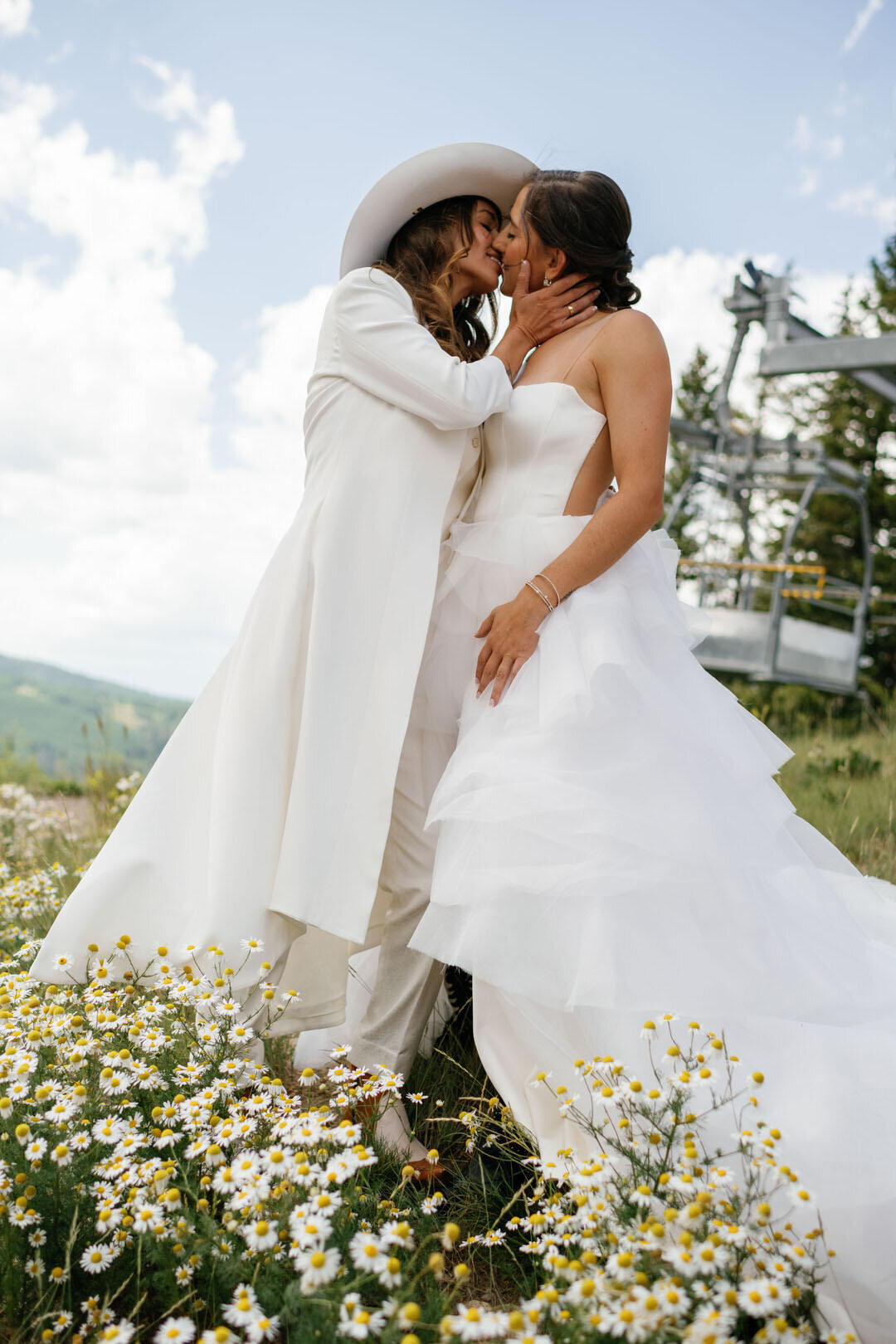 3a Two Brides Beaver Creek Colorado Mountain Wedding by GoBella.com @gobella 18