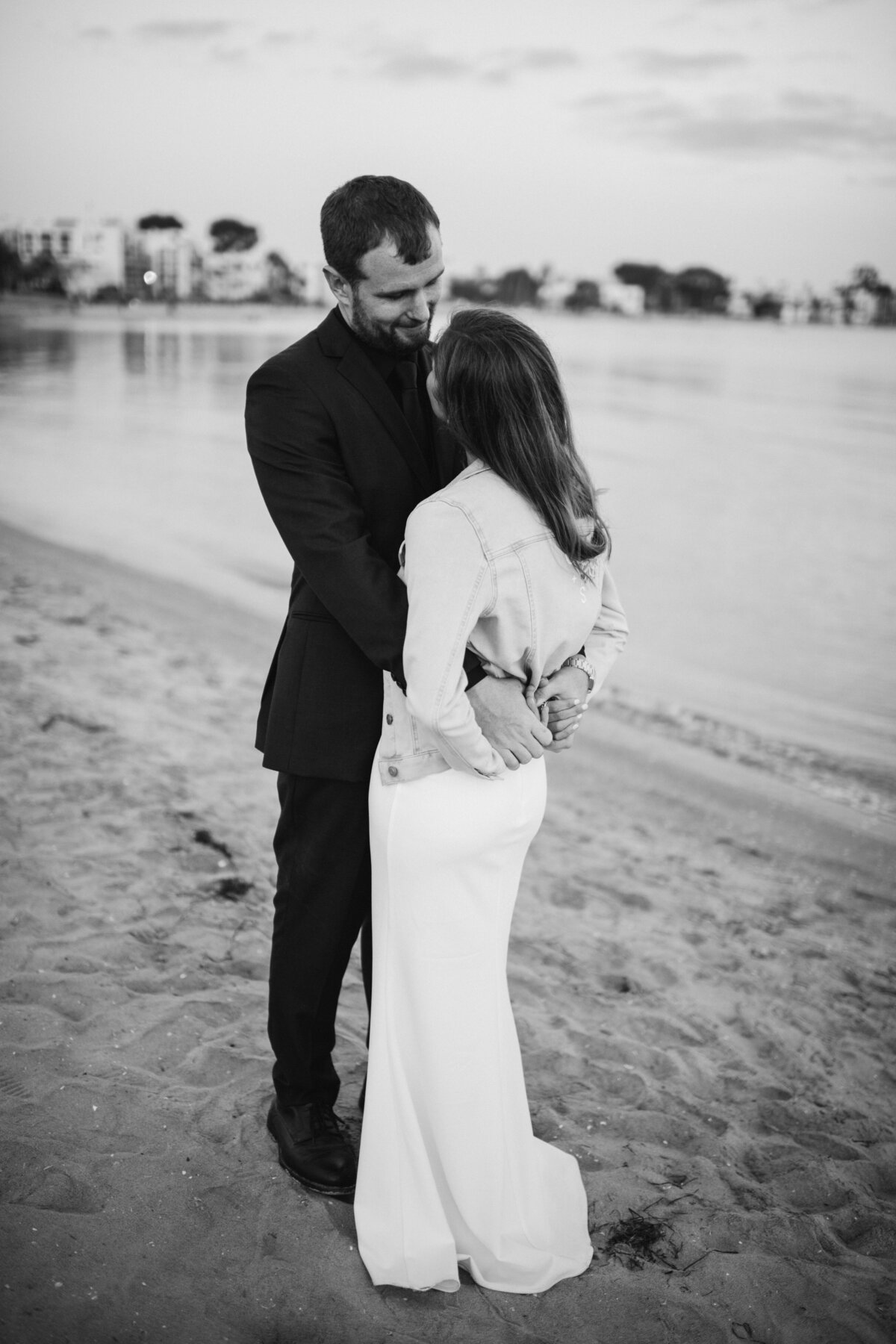 Bride and Groom Pacific Beach Elopement
