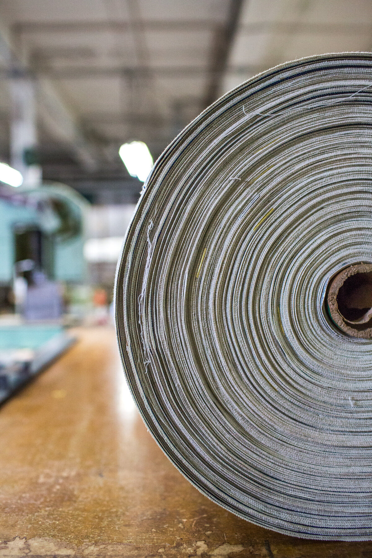 detail of roll of denim at the shop_branding image