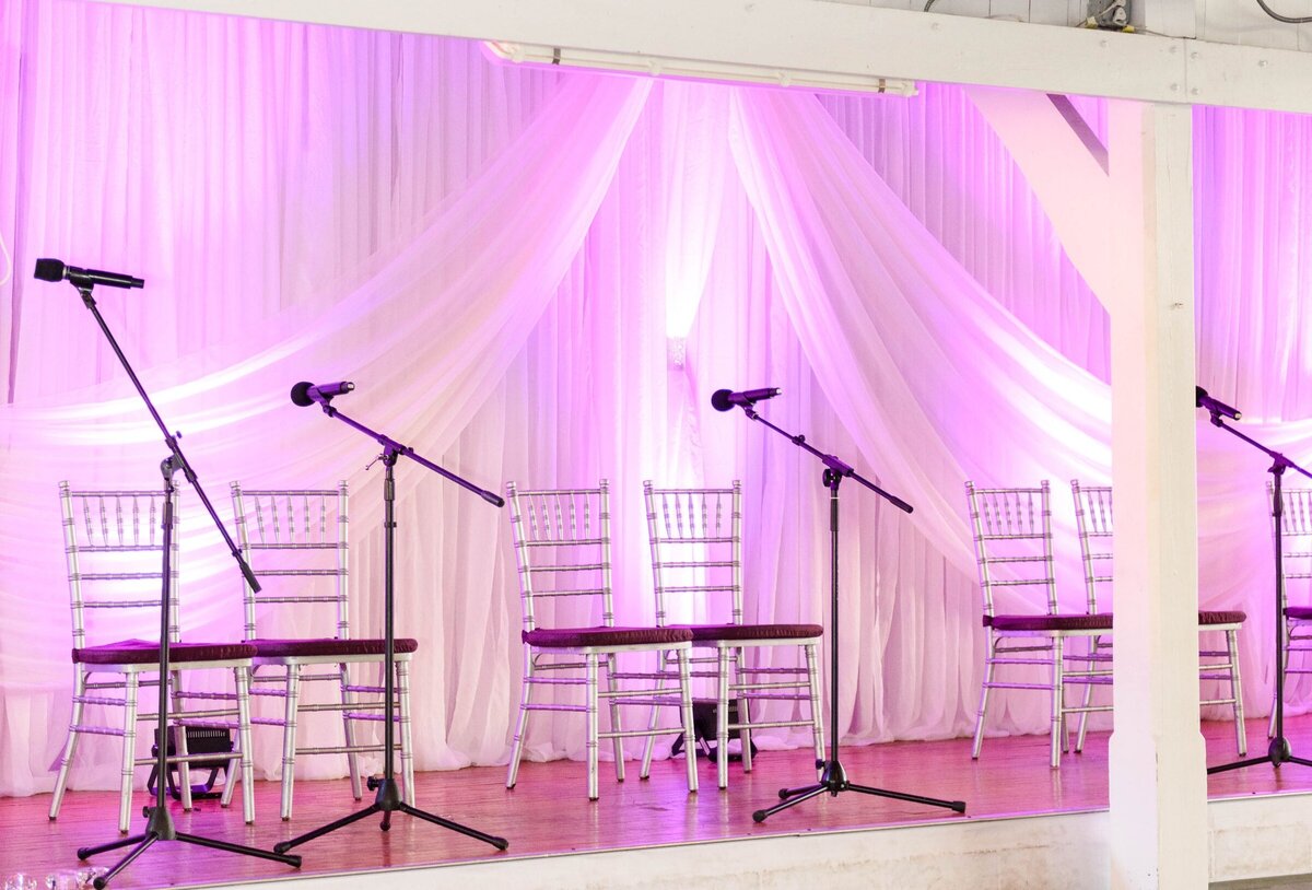 Conference and seminar stage draping