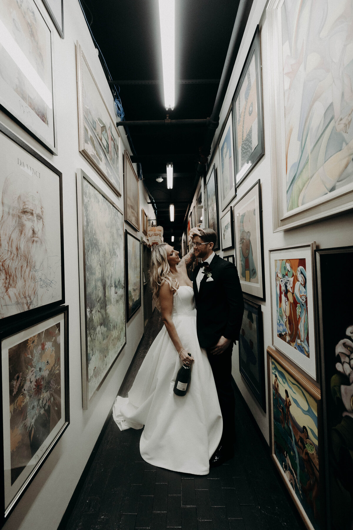 artisan works wedding couple art gallery bridals