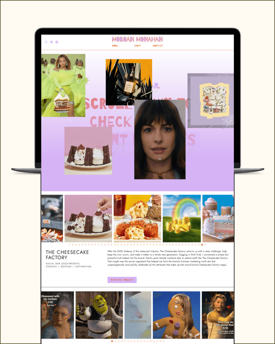 Mockup of a website project designed by Hawaii-based web designer and branding expert Studio Chan