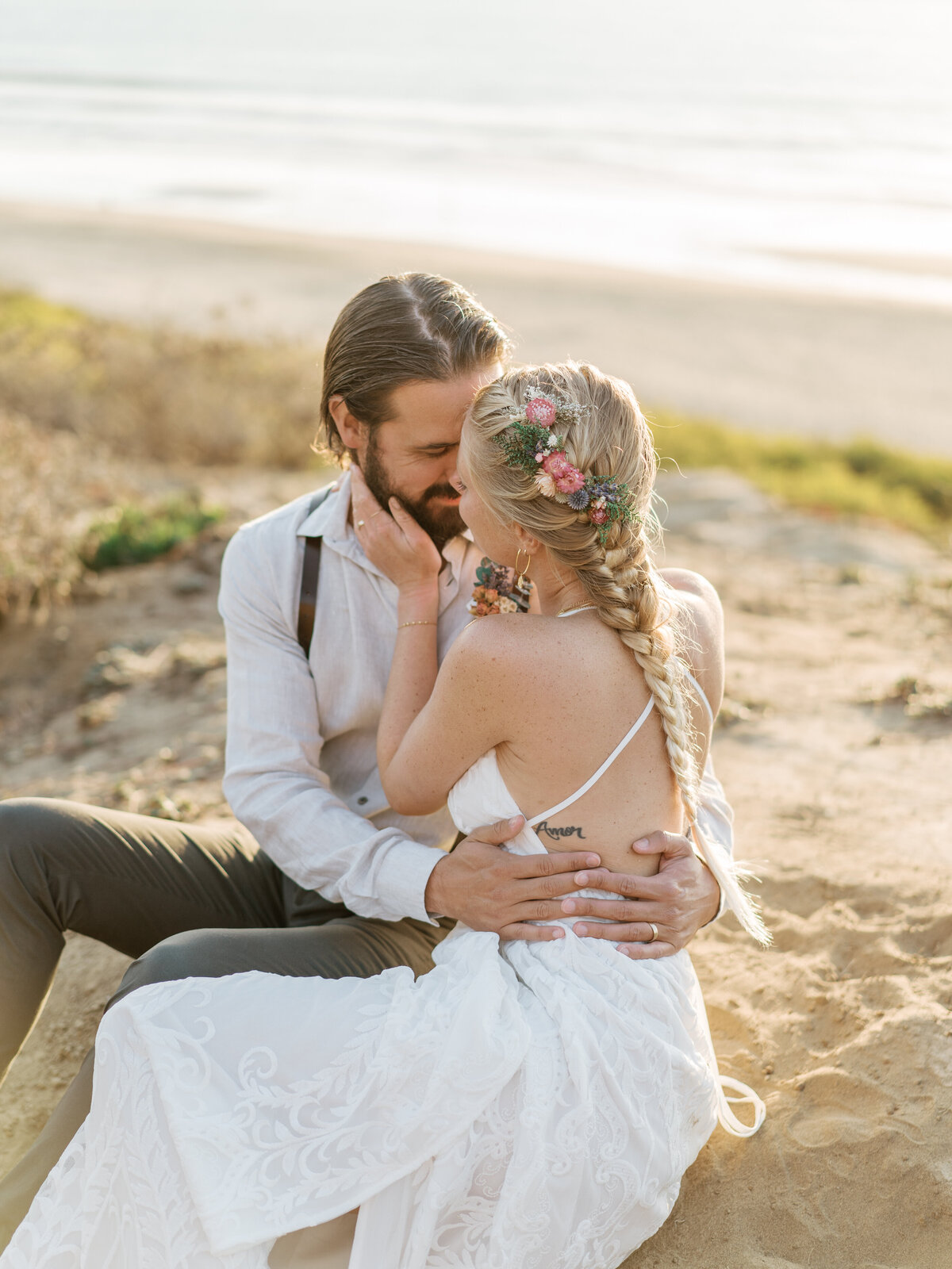 Fran + Ben San Francisco Fort Funston Wedding Portraits Cassie Valente Photography 0059