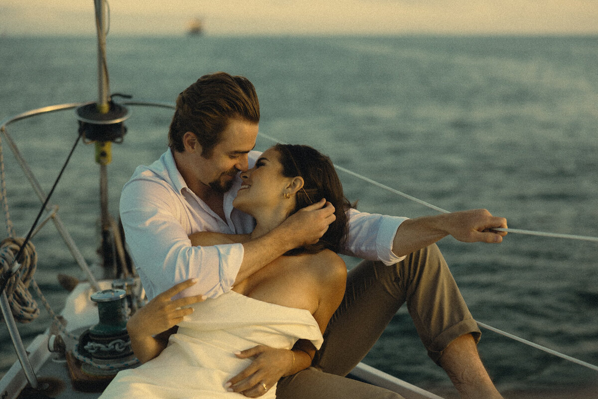Thuy Tran Photos captured this intimate elopement on the San Diego waters