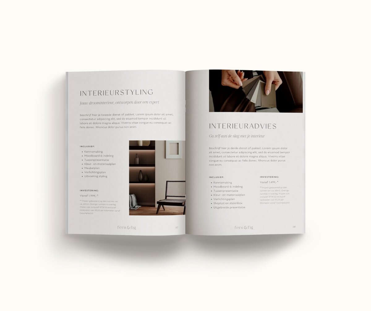 Canva brochure template Fern & Fig 6