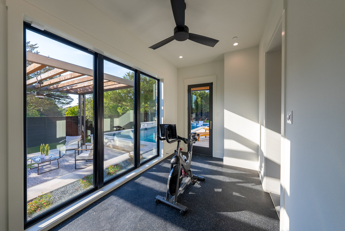 Private workout room in Southlake model home