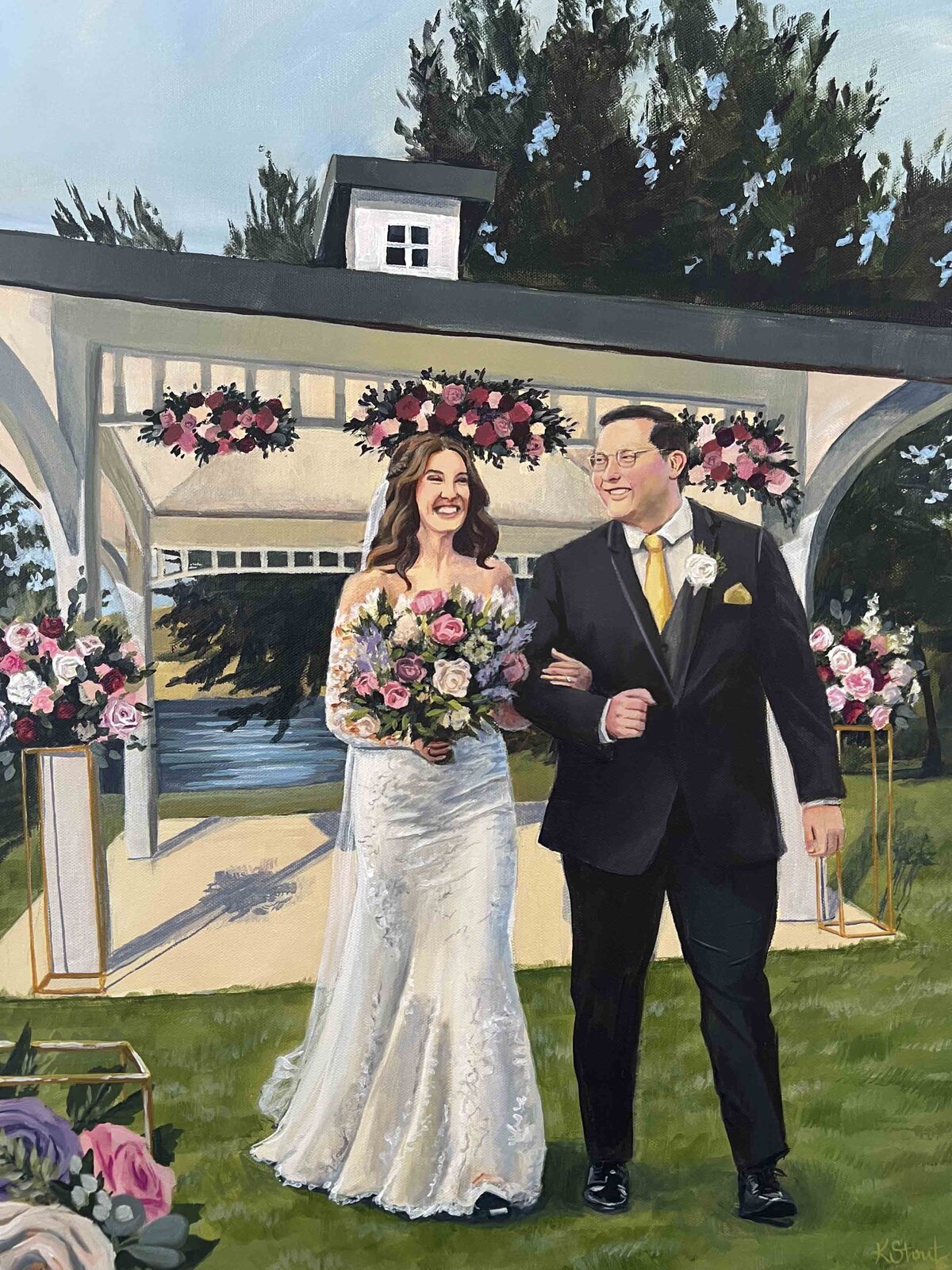 Kendall Point Boerne Texas Live Wedding Painting