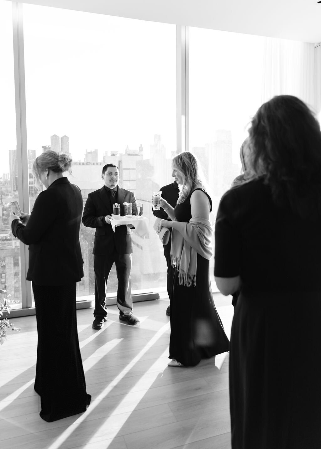 Guests arriving to wedding at Public Hotel in NYC