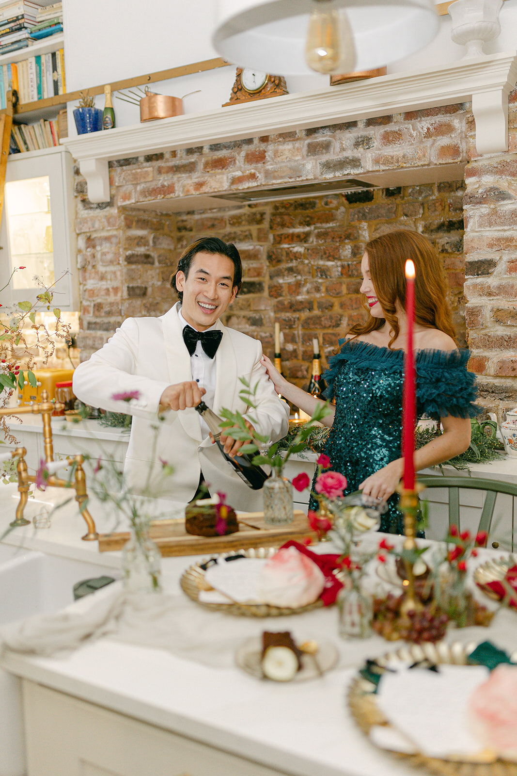 244 - Christmas Elopement Photo Shoot - Tall House On The Square -  Maila Enea Events  - Joana Senkute Photography - London