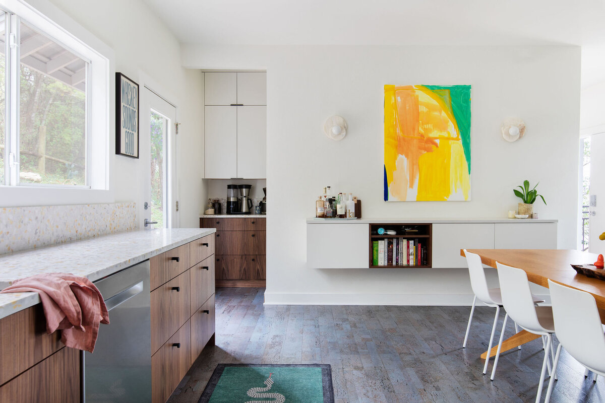 midcentury modern kitchen walnut cabinets 9