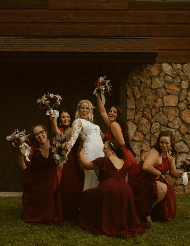 Photos of the bridal party in this Jackson Hole Wedding