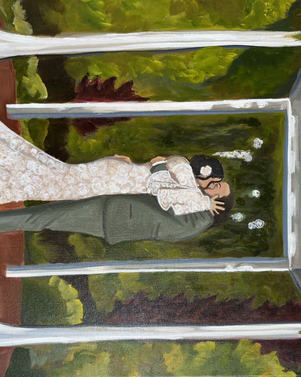Olivia-Andruss-Artistry-Live-Wedding-Painter-First-Kiss-Church-Ranch-Events-Center
